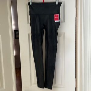 Faux leather spanx leggings nwt